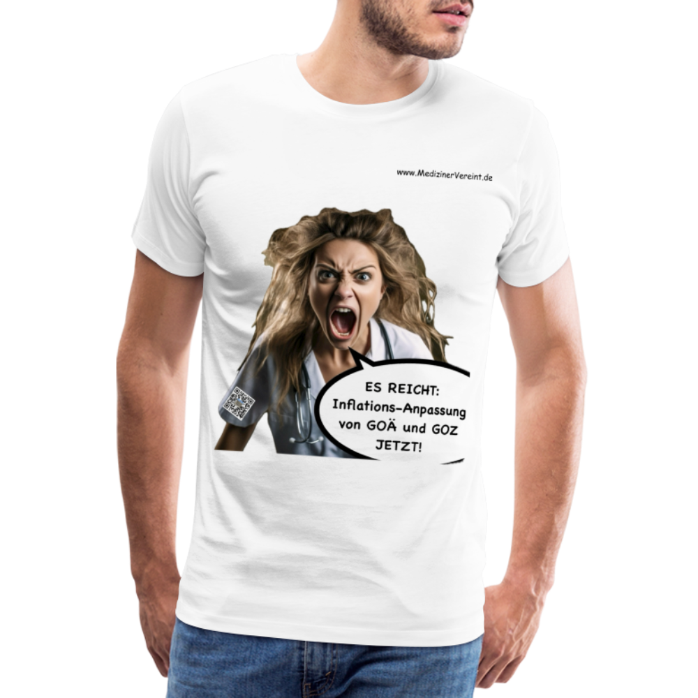 Männer Premium T-Shirt Jeanne - weiß