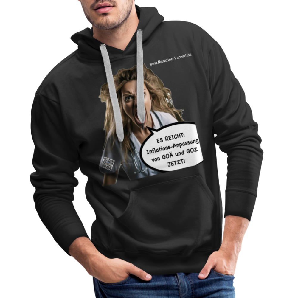 Männer Premium Hoodie Jeanne - Schwarz