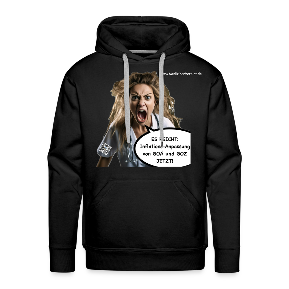 Männer Premium Hoodie Jeanne - Schwarz