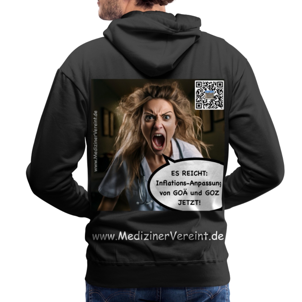 Männer Premium Hoodie Jeanne - Schwarz