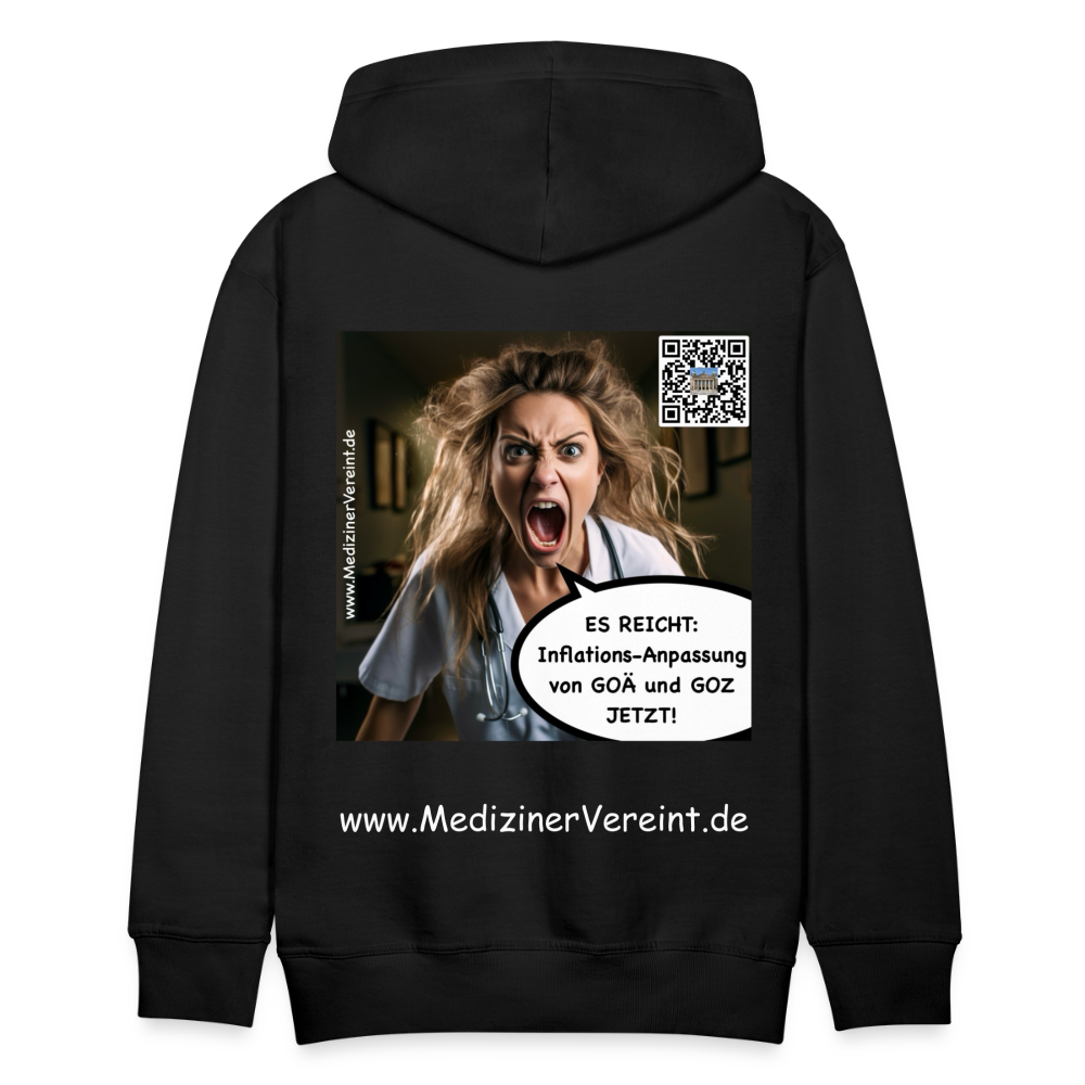 Männer Premium Hoodie Jeanne - Schwarz