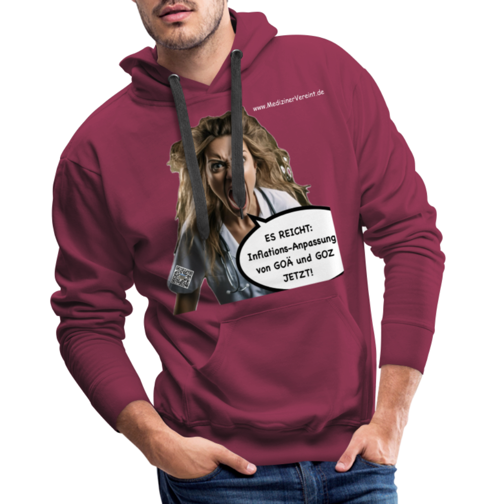 Männer Premium Hoodie Jeanne - Bordeaux