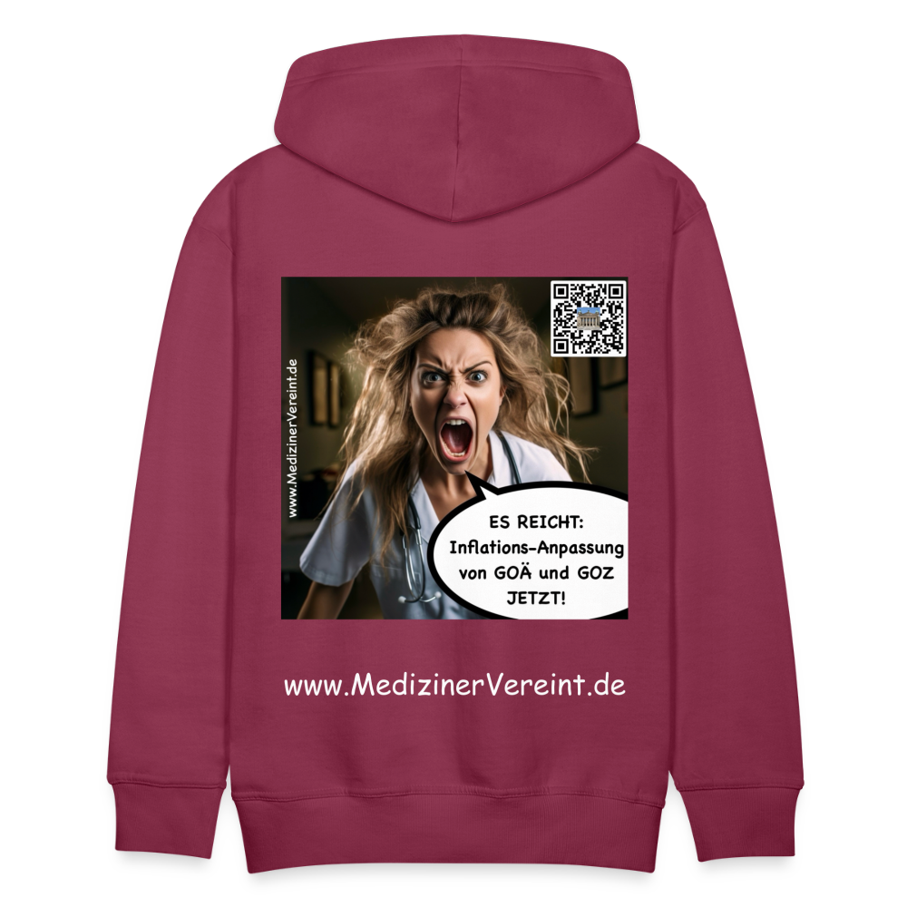 Männer Premium Hoodie Jeanne - Bordeaux