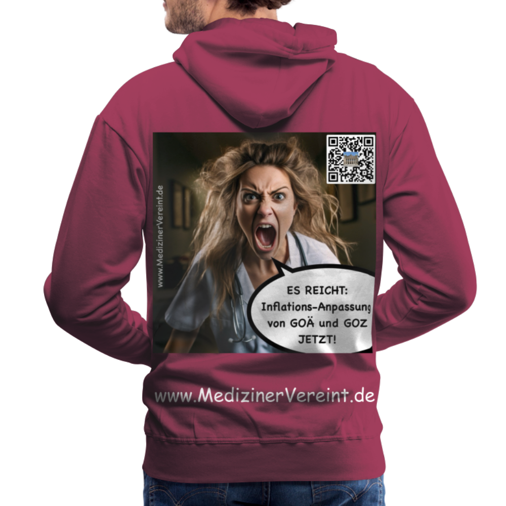 Männer Premium Hoodie Jeanne - Bordeaux