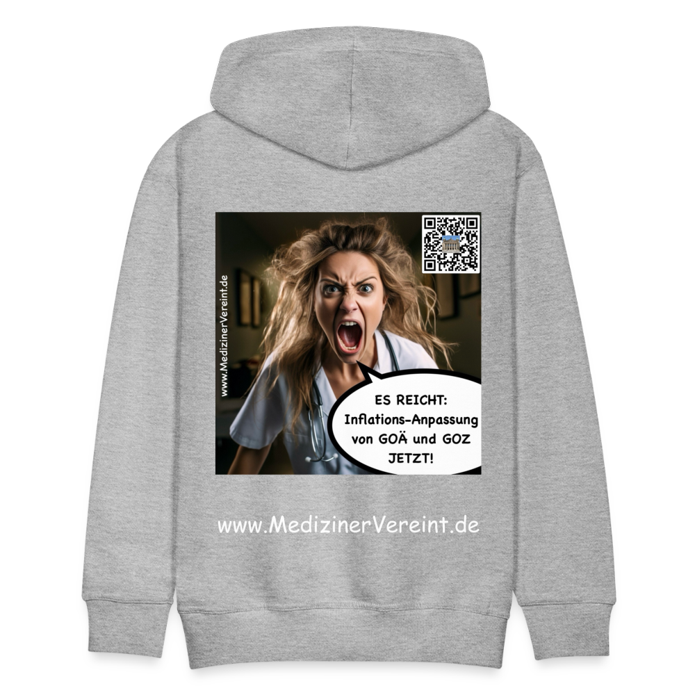 Männer Premium Hoodie Jeanne - Grau meliert