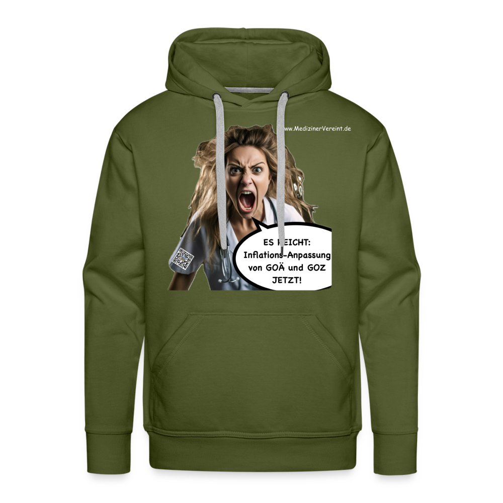 Männer Premium Hoodie Jeanne - Olivgrün