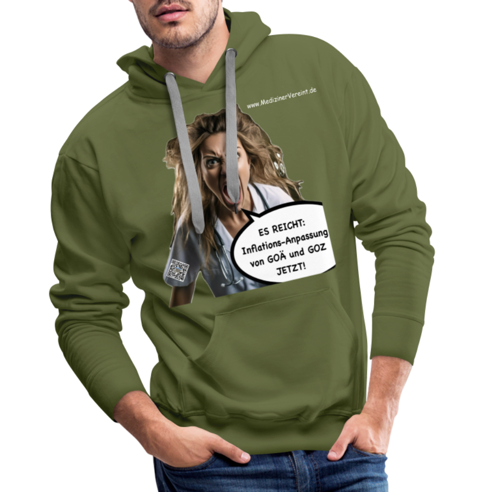 Männer Premium Hoodie Jeanne - Olivgrün