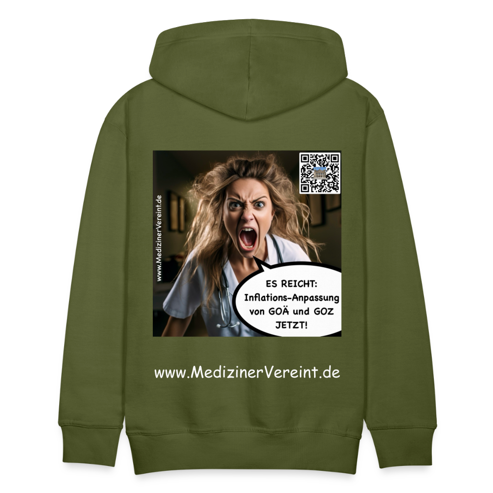 Männer Premium Hoodie Jeanne - Olivgrün