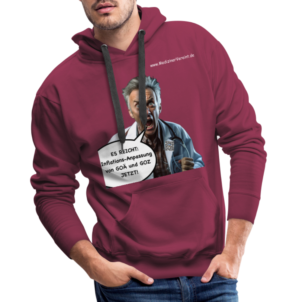 Männer Premium Hoodie James + Jeanne - Bordeaux