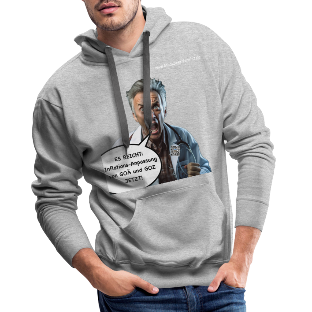 Männer Premium Hoodie James + Jeanne - Grau meliert