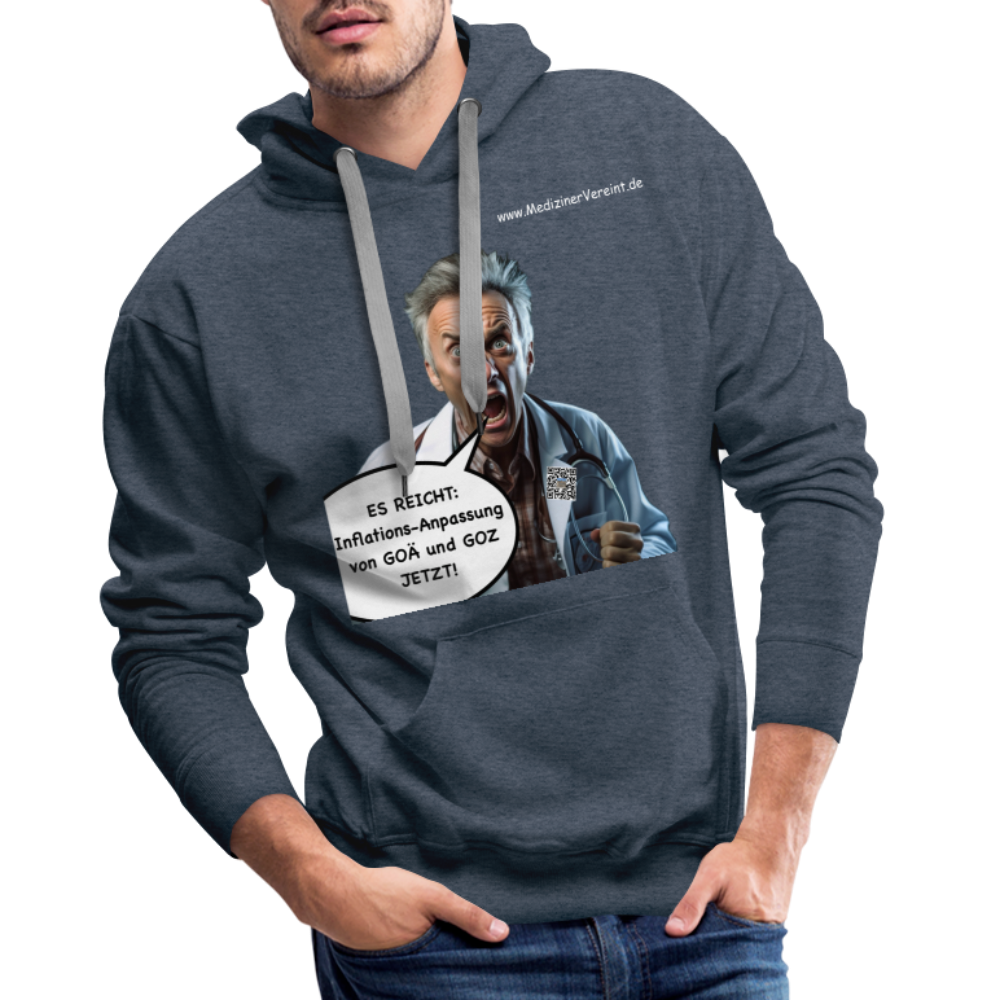 Männer Premium Hoodie James + Jeanne - Jeansblau