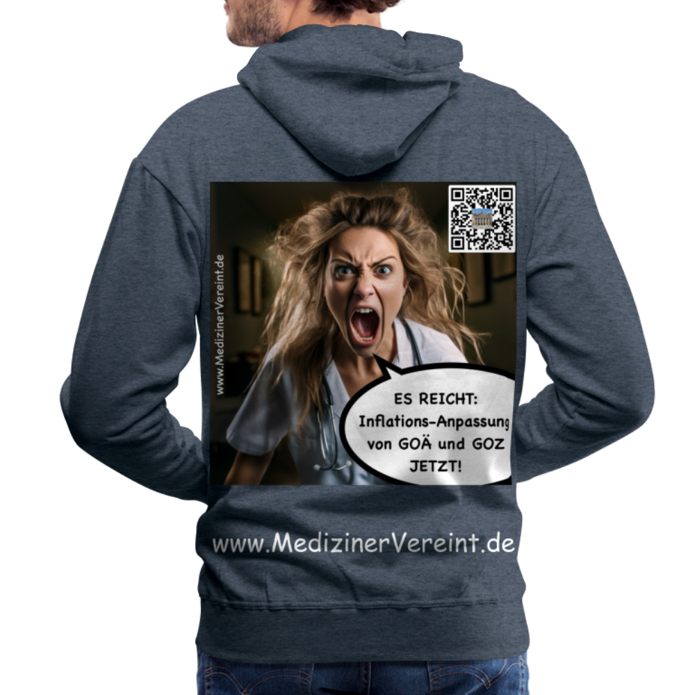 Männer Premium Hoodie James + Jeanne - Jeansblau