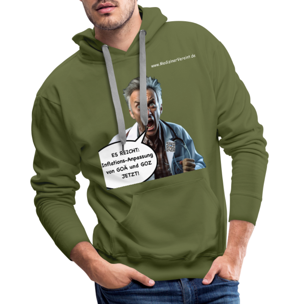 Männer Premium Hoodie James + Jeanne - Olivgrün