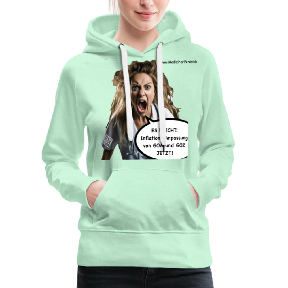 Frauen Premium Hoodie Jeanne - helles Mintgrün