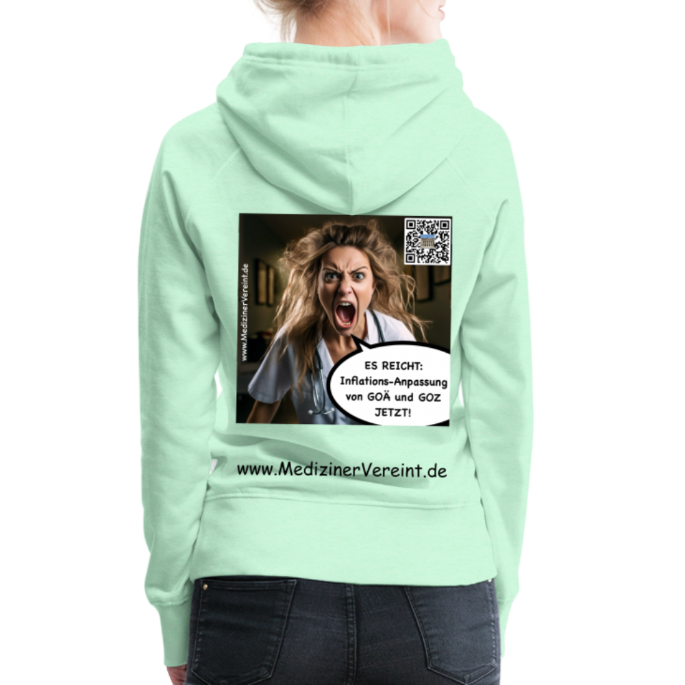 Frauen Premium Hoodie Jeanne - helles Mintgrün