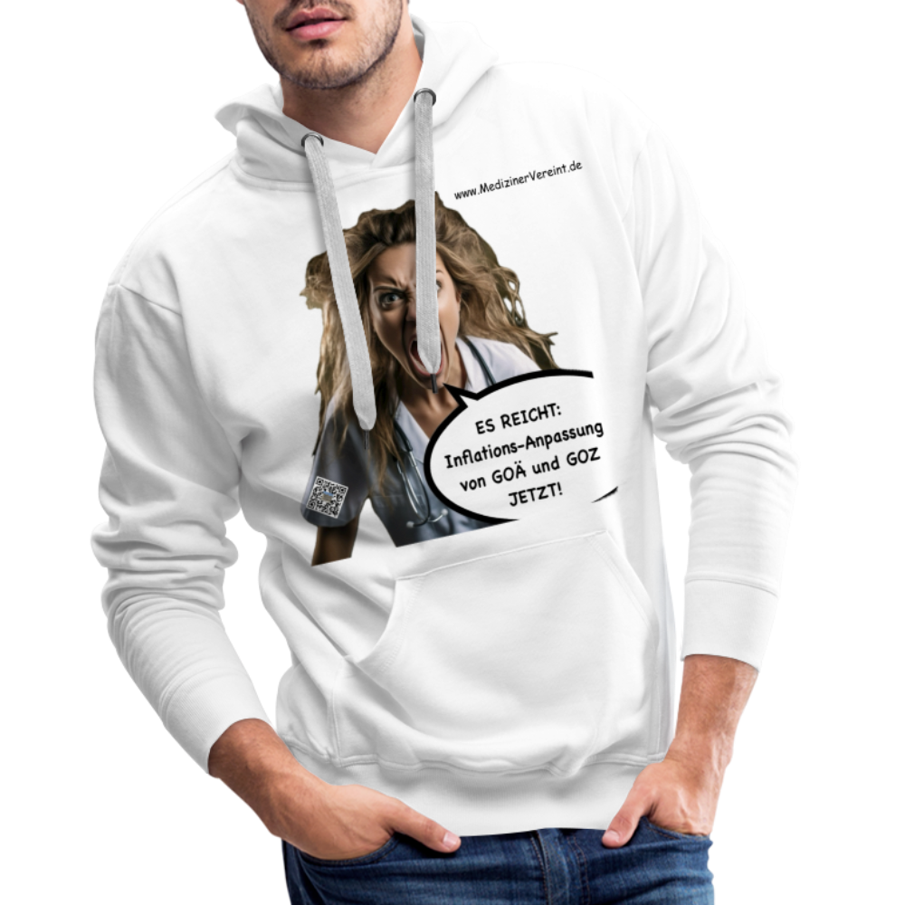 Männer Premium Hoodie Jeanne - weiß