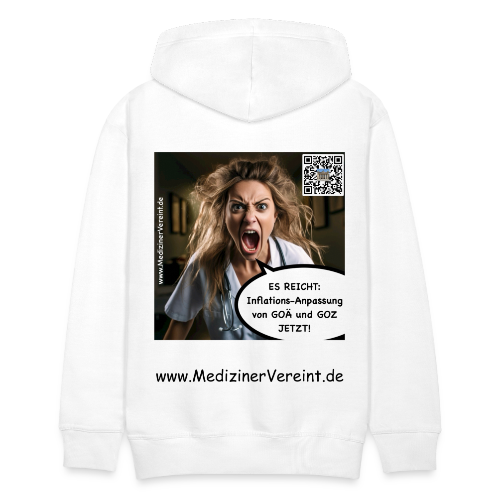 Männer Premium Hoodie Jeanne - weiß