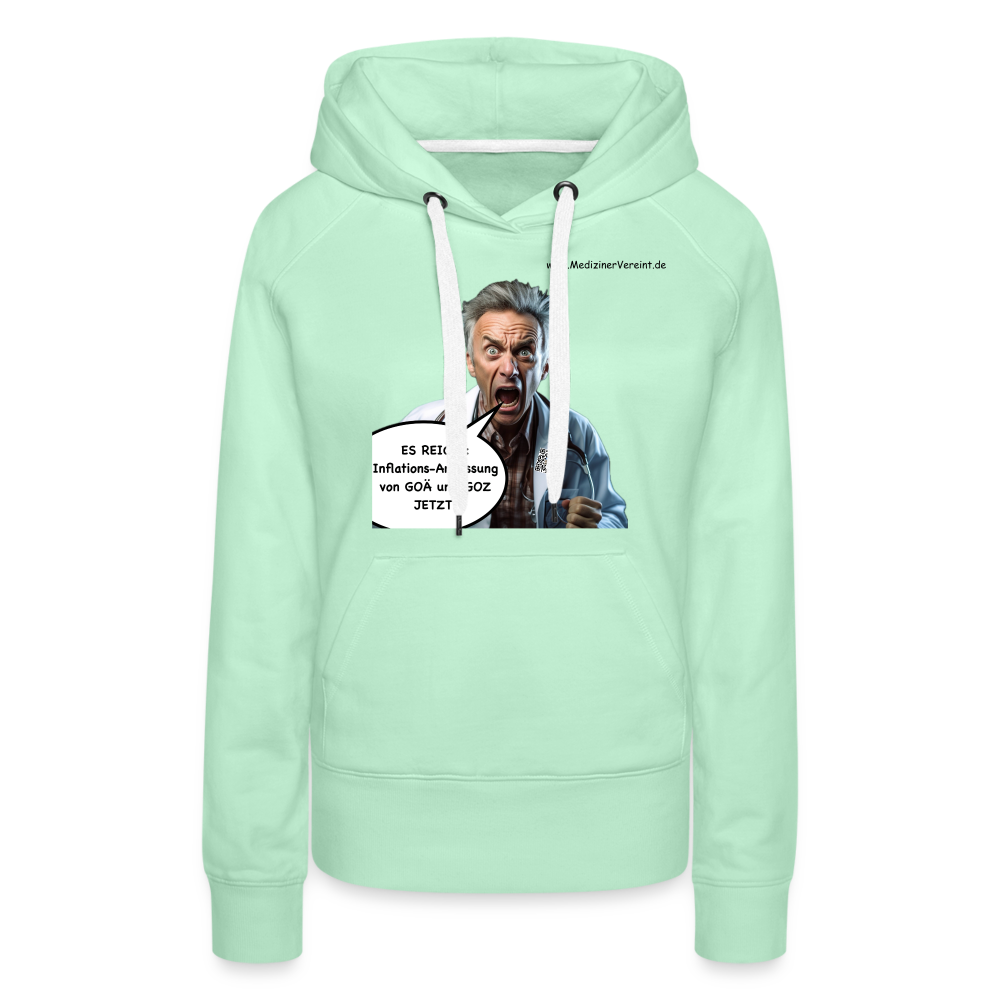 Frauen Premium Hoodie James + Jeanne - helles Mintgrün