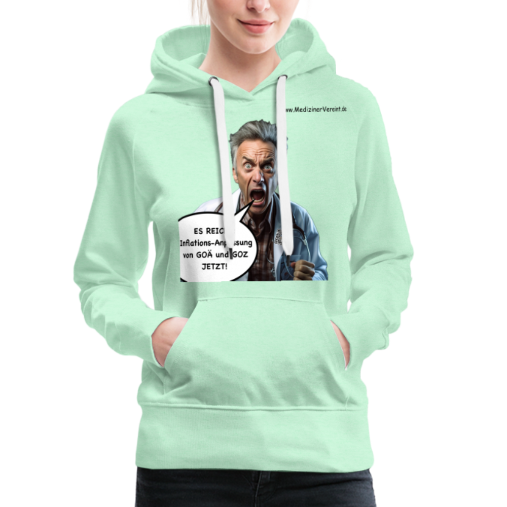 Frauen Premium Hoodie James + Jeanne - helles Mintgrün