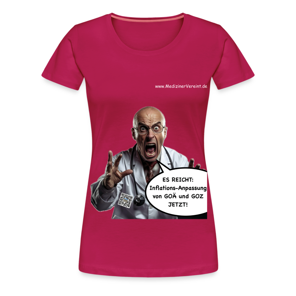 Frauen Premium T-Shirt Martin + Jeanne - dunkles Pink