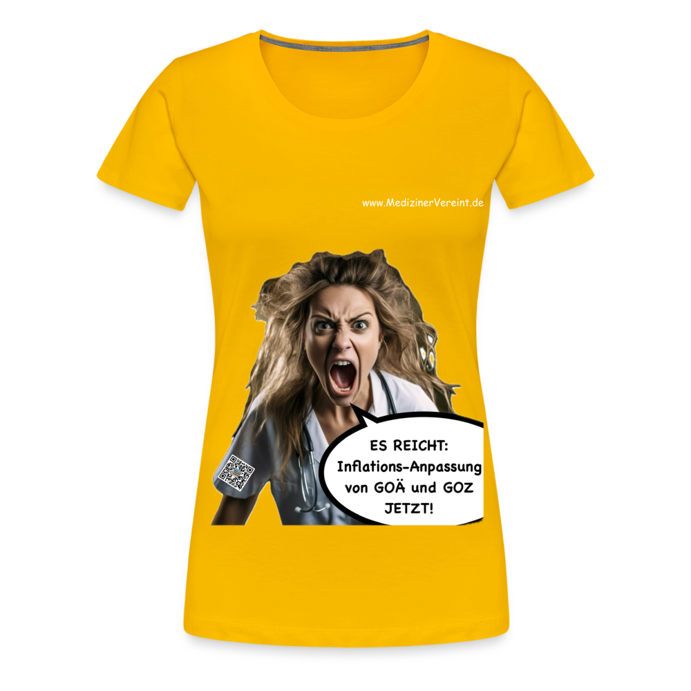 Frauen Premium T-Shirt Jeanne - Sonnengelb