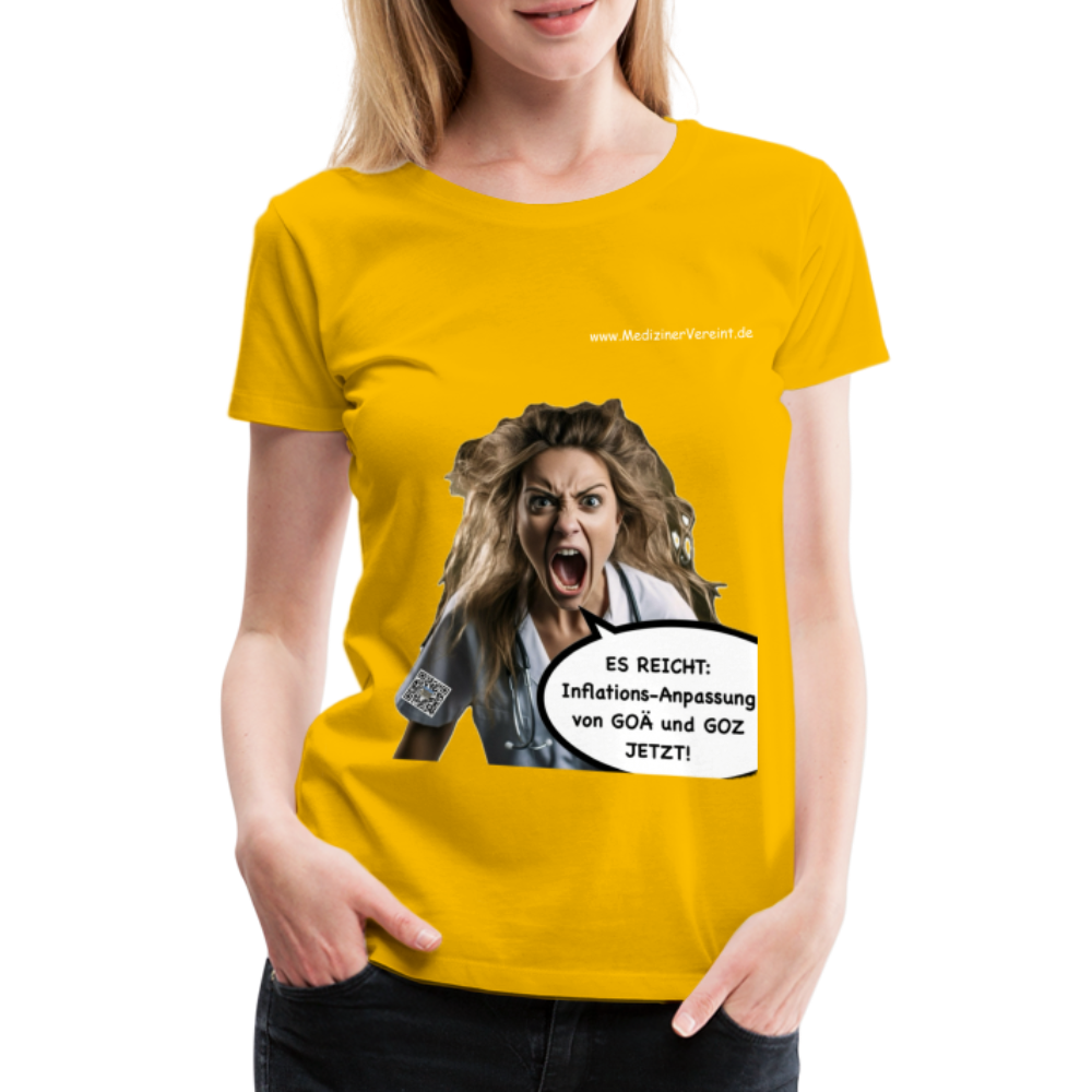 Frauen Premium T-Shirt Jeanne - Sonnengelb