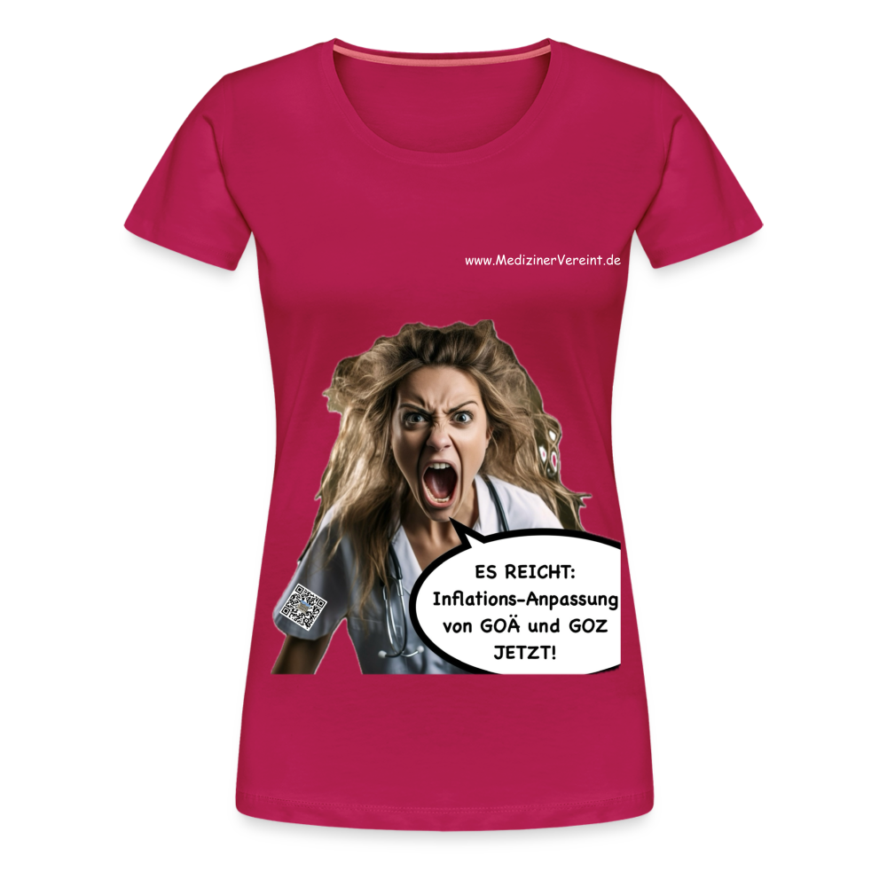 Frauen Premium T-Shirt Jeanne - dunkles Pink