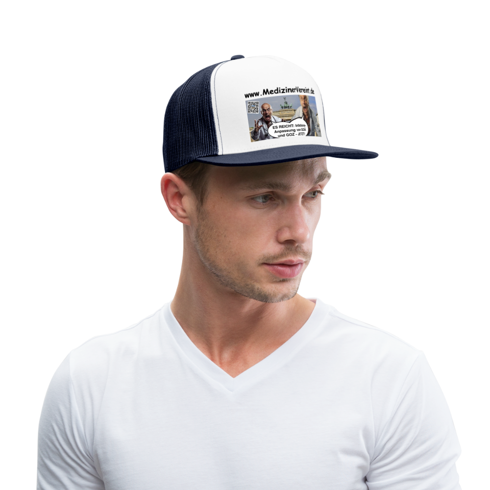 Trucker Cap - Weiß/Navy