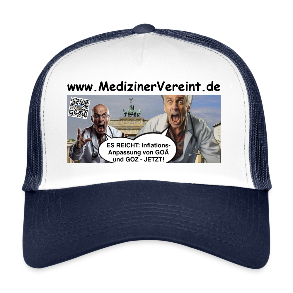 Trucker Cap - Weiß/Navy