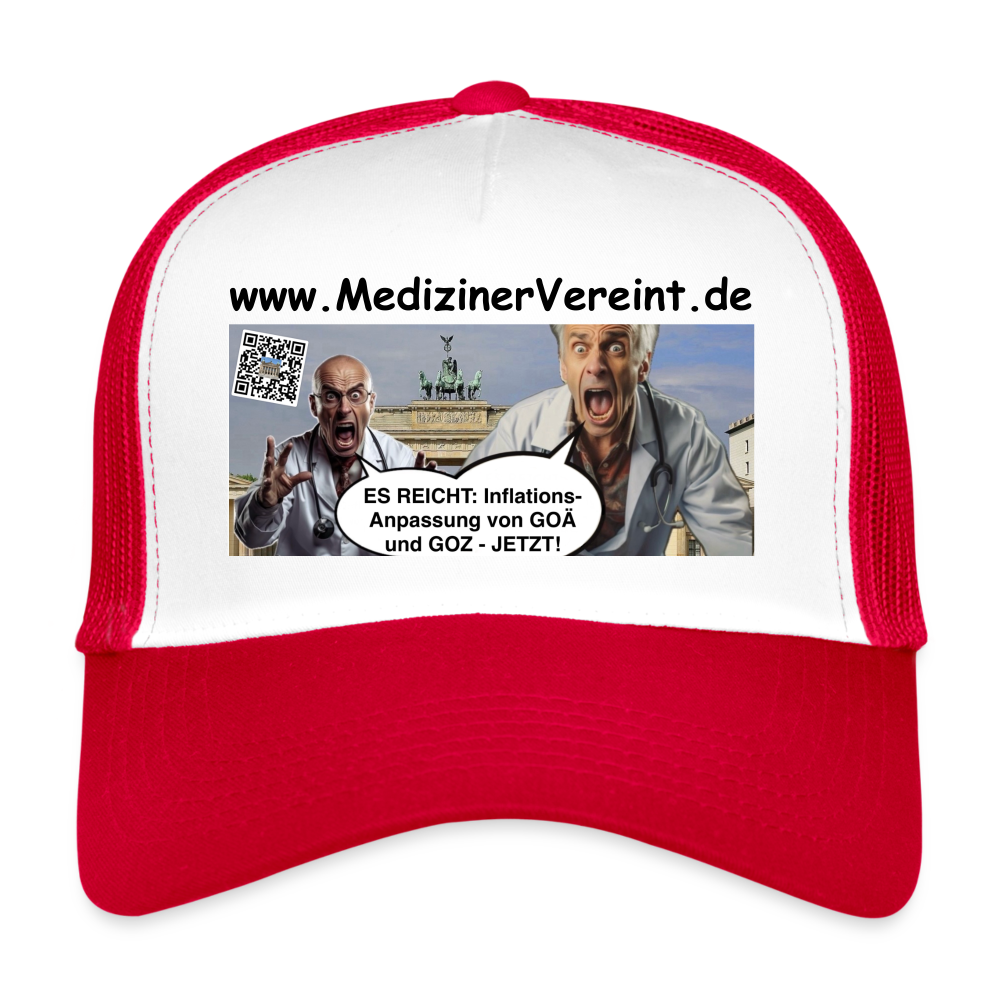 Trucker Cap - Weiß/Rot