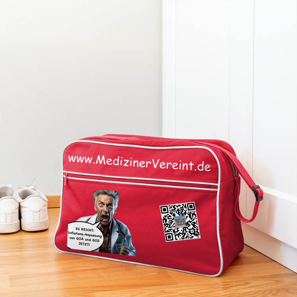 Retro Tasche James + Jeanne - Rot/Weiß