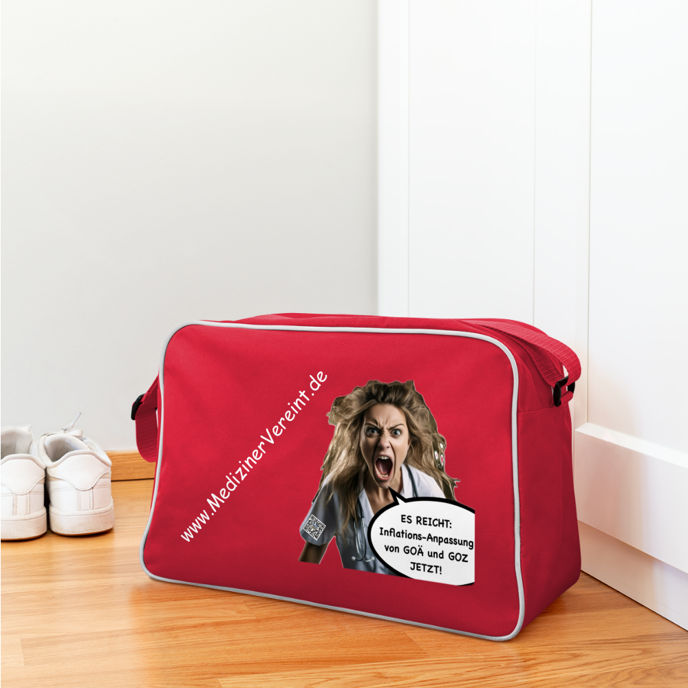 Retro Tasche James + Jeanne - Rot/Weiß