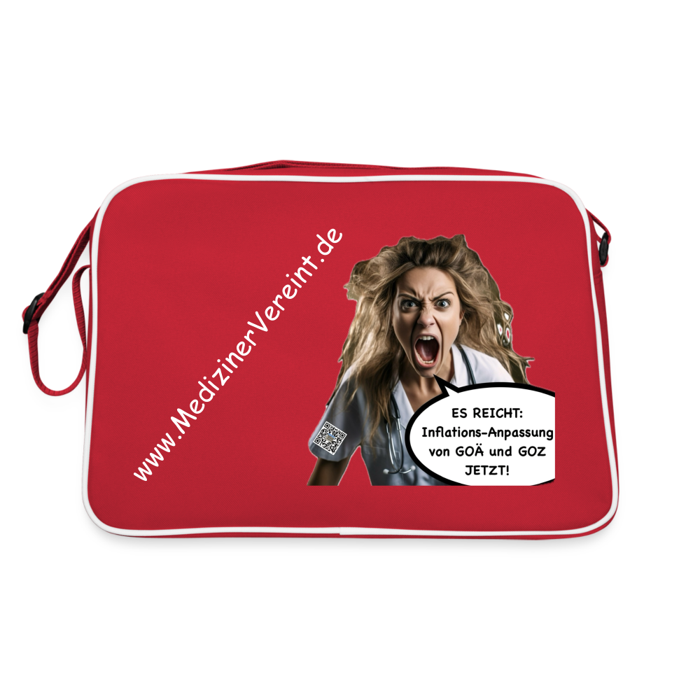 Retro Tasche James + Jeanne - Rot/Weiß