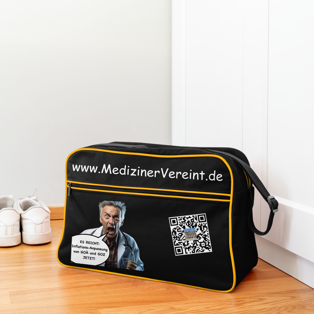 Retro Tasche James + Jeanne - Schwarz/Gold