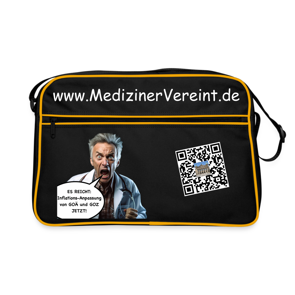 Retro Tasche James + Jeanne - Schwarz/Gold