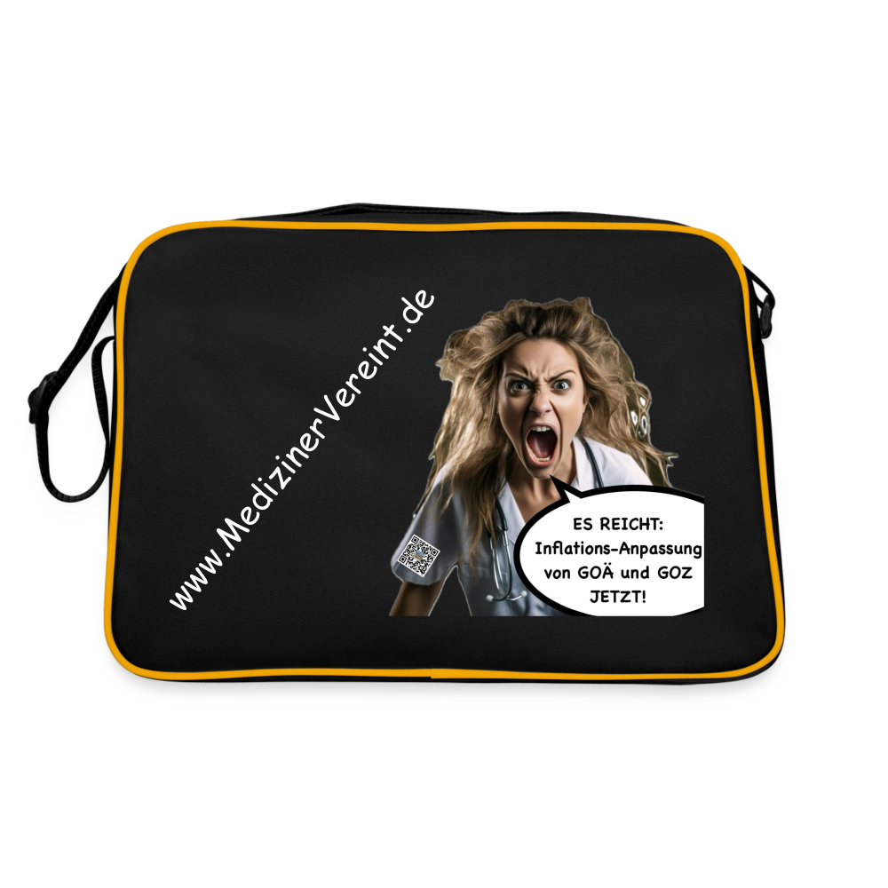 Retro Tasche James + Jeanne - Schwarz/Gold