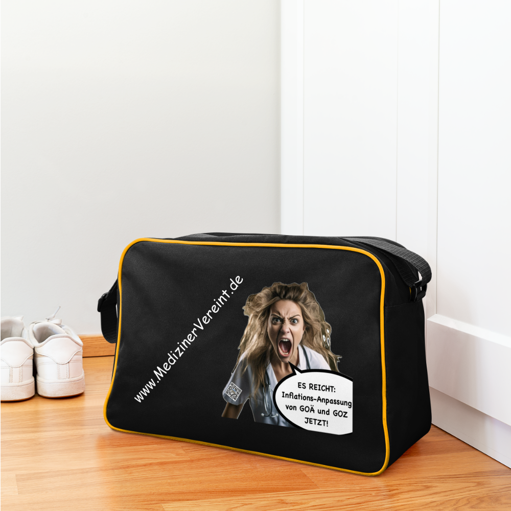 Retro Tasche James + Jeanne - Schwarz/Gold