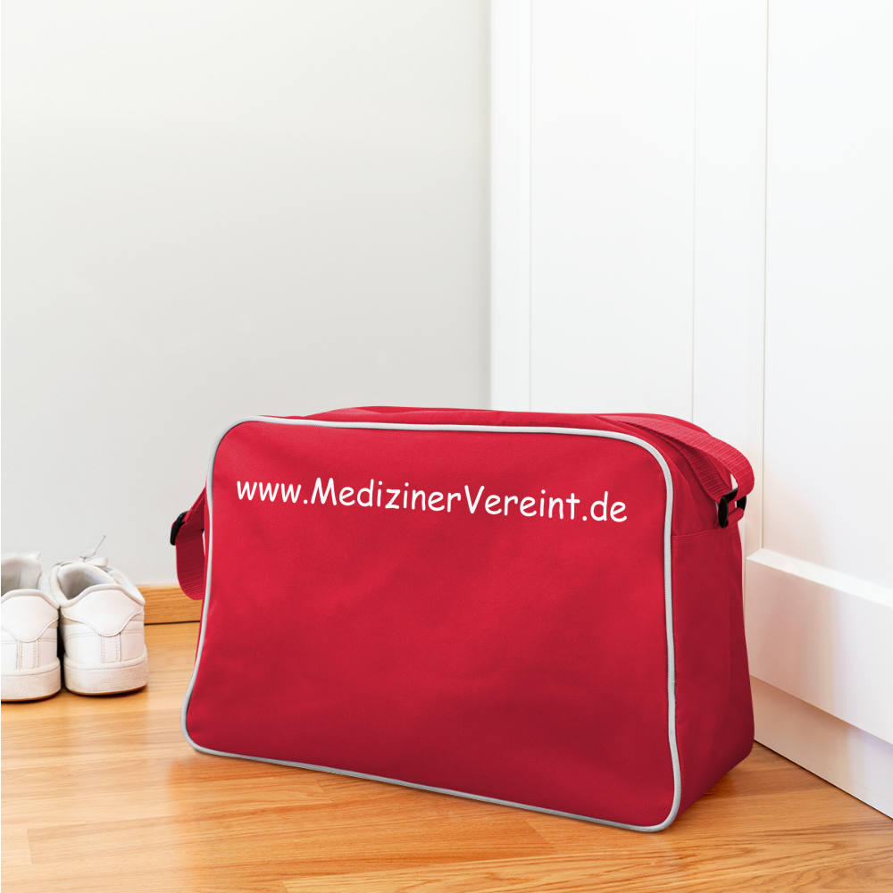 Retro Tasche NO PICTURE PLEASE - Rot/Weiß