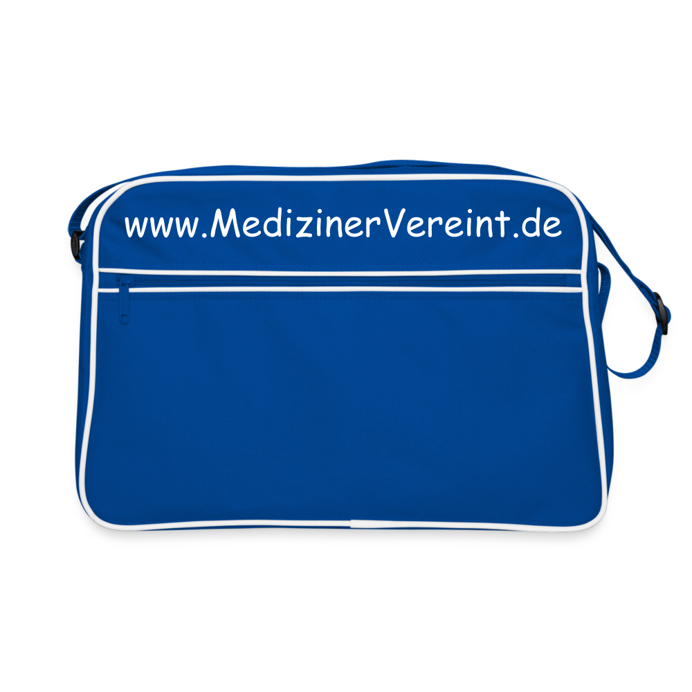 Retro Tasche NO PICTURE PLEASE - Blau/Weiß