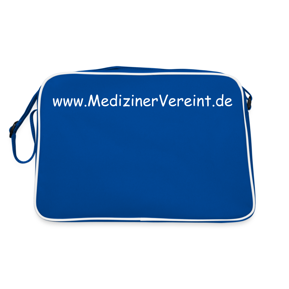 Retro Tasche NO PICTURE PLEASE - Blau/Weiß