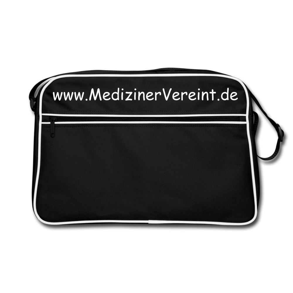 Retro Tasche NO PICTURE PLEASE - Schwarz/Weiß