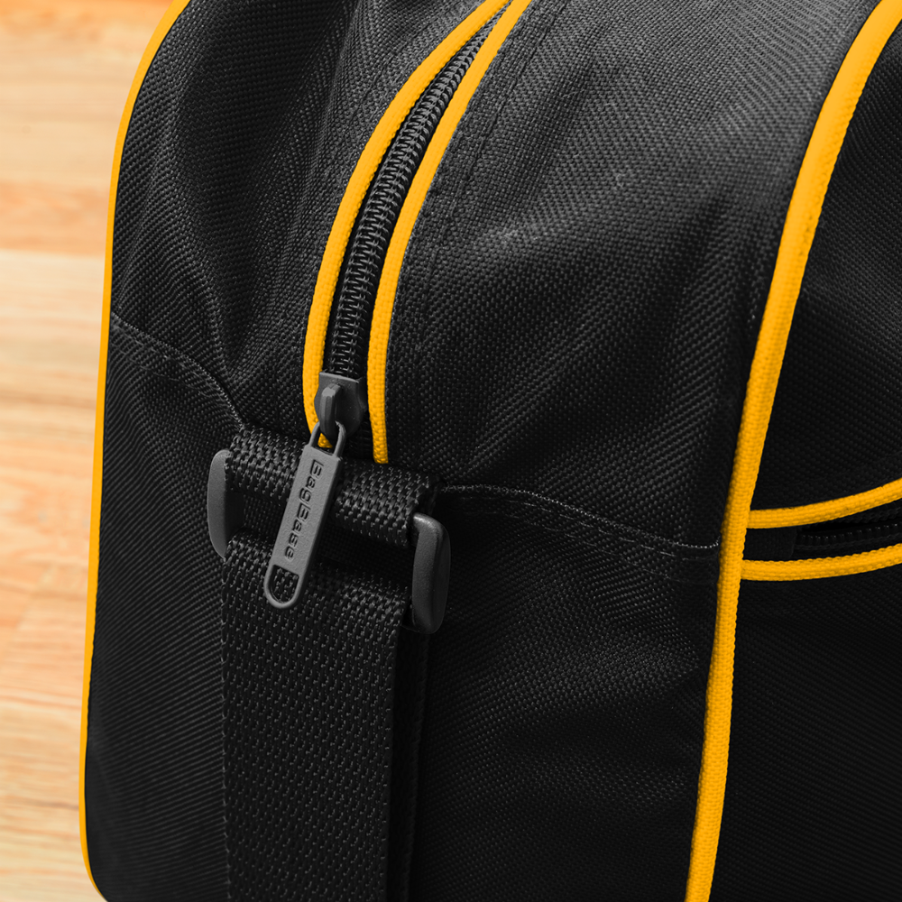 Retro Tasche NO PICTURE PLEASE - Schwarz/Gold