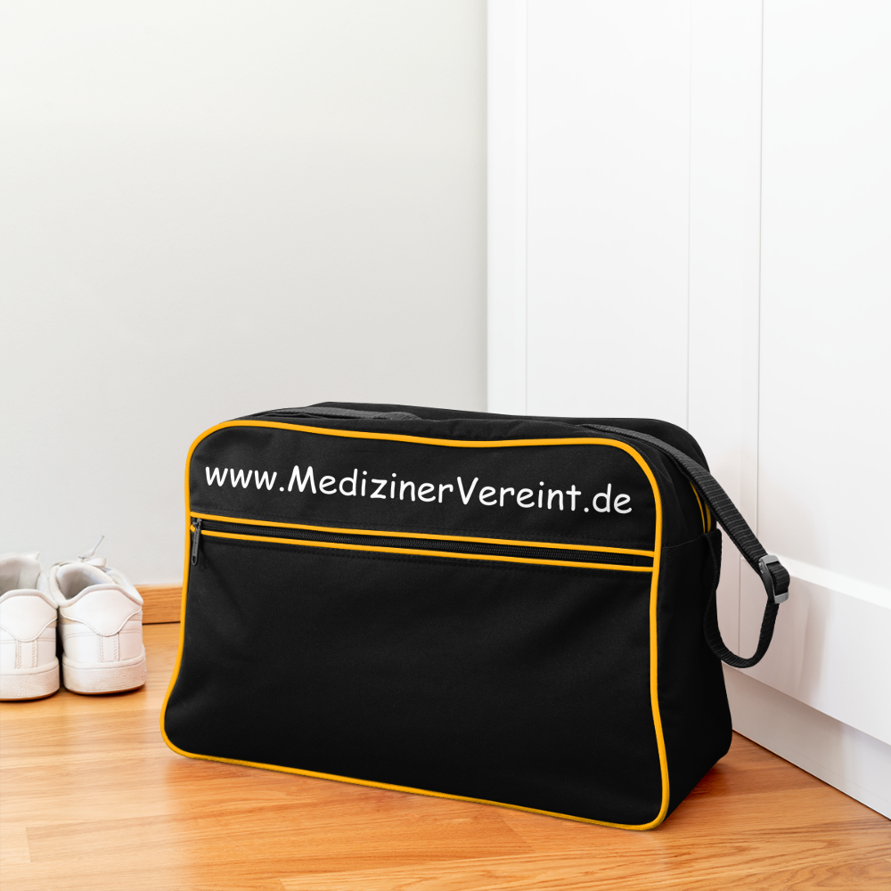 Retro Tasche NO PICTURE PLEASE - Schwarz/Gold