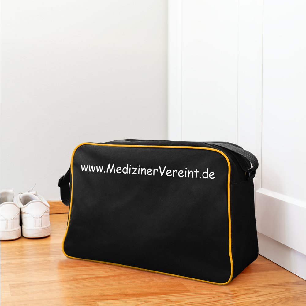 Retro Tasche NO PICTURE PLEASE - Schwarz/Gold