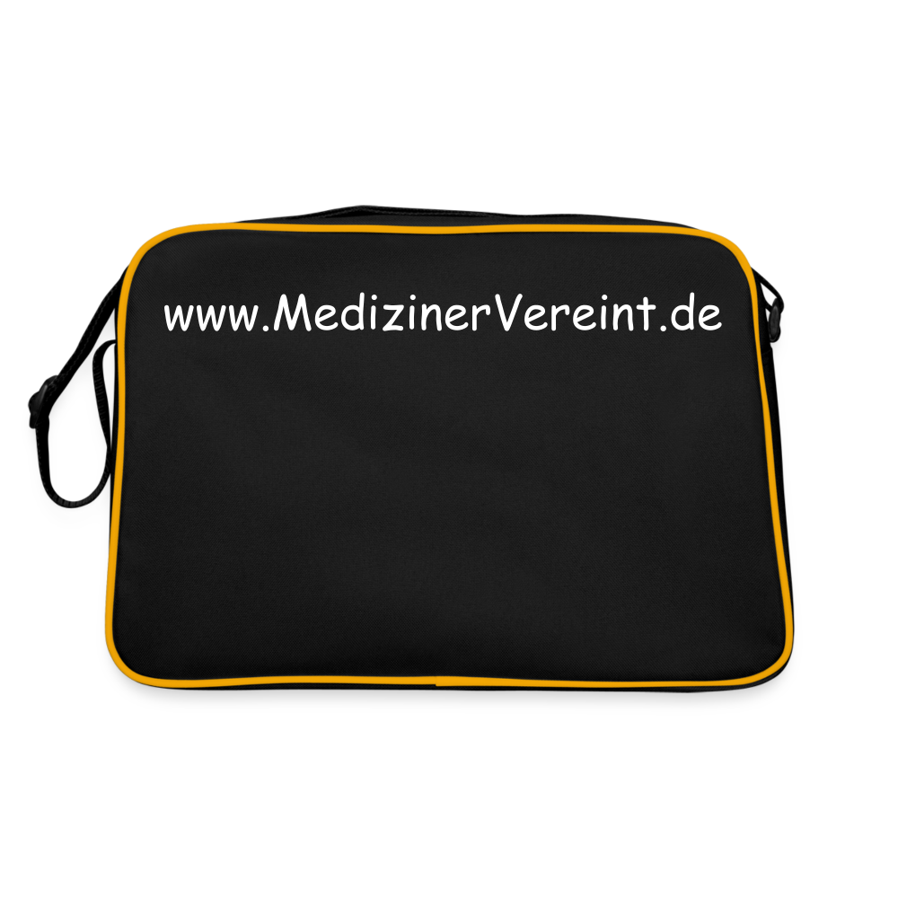 Retro Tasche NO PICTURE PLEASE - Schwarz/Gold