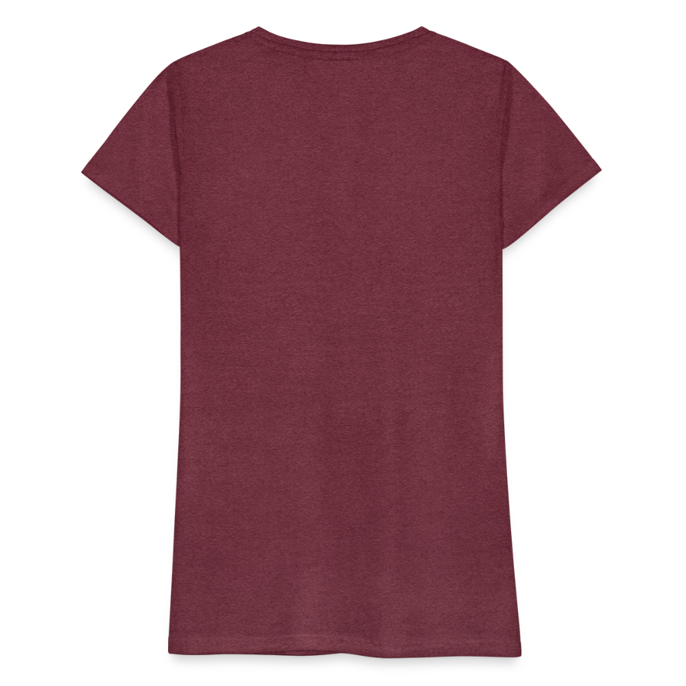 Frauen Premium T-Shirt NO PICTURE PLEASE - Bordeauxrot meliert