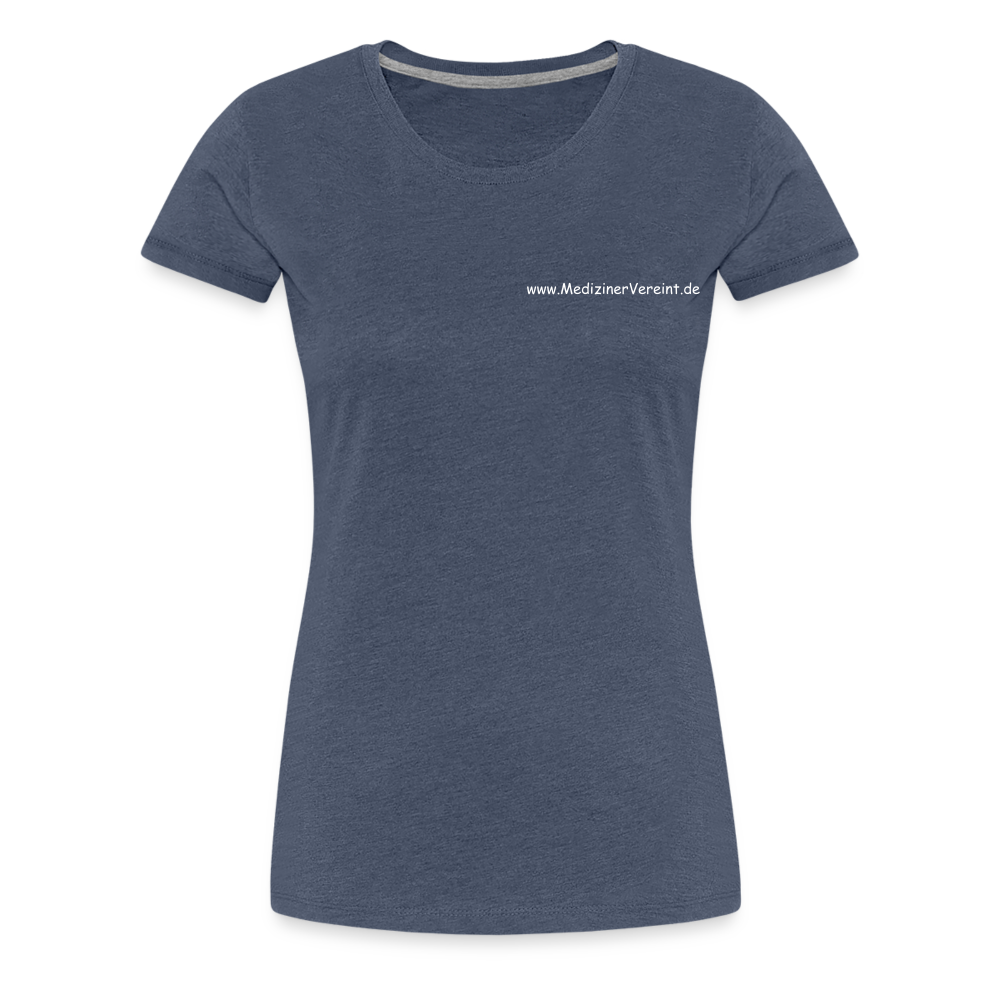 Frauen Premium T-Shirt NO PICTURE PLEASE - Blau meliert